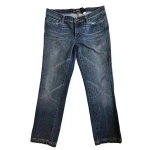 DKNY Jeans Size 10 Womens Straight Bling Rhinestone Embellished Denim Stretch